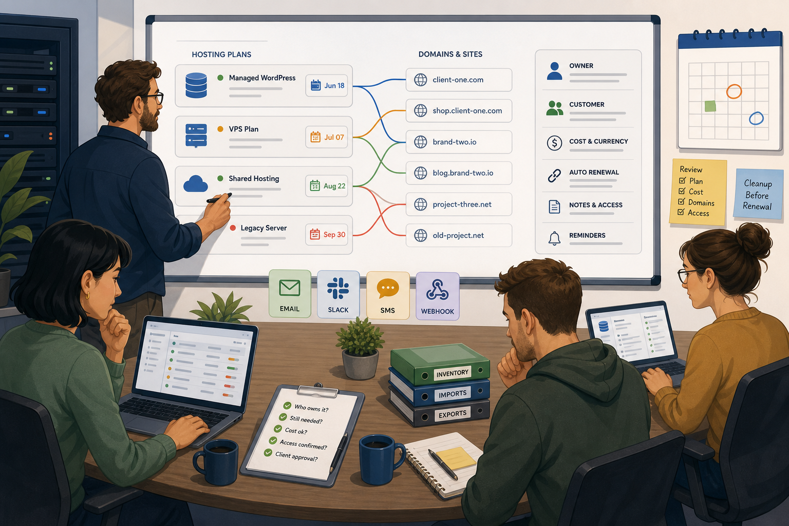 Track Hosting Plan Renewals Alongside Domains